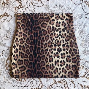 Lily White Leopard Print Skirt